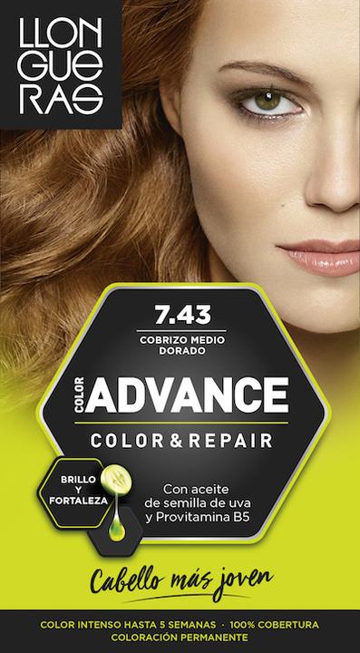 Image du produit Llongueras COLOR ADVANCE #7,43-cobrizo medio dorado (7.43)
