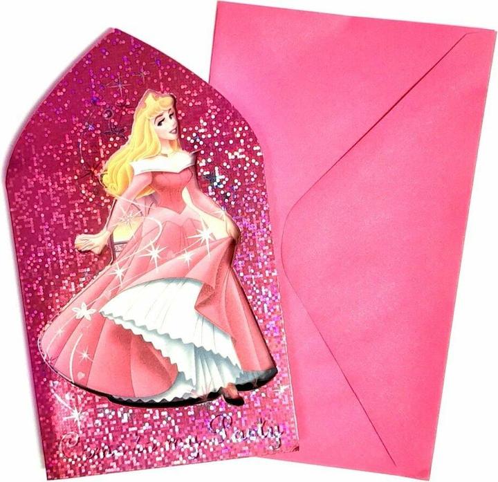 Actual product image Disney Princess Magic Cinderella Invitations (Pack of 6) (6 pcs.)