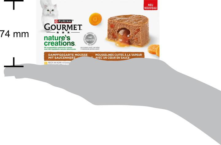 Actual product image Gourmet Mousse with sauce heart (Adult, 4 pcs., 340 g)