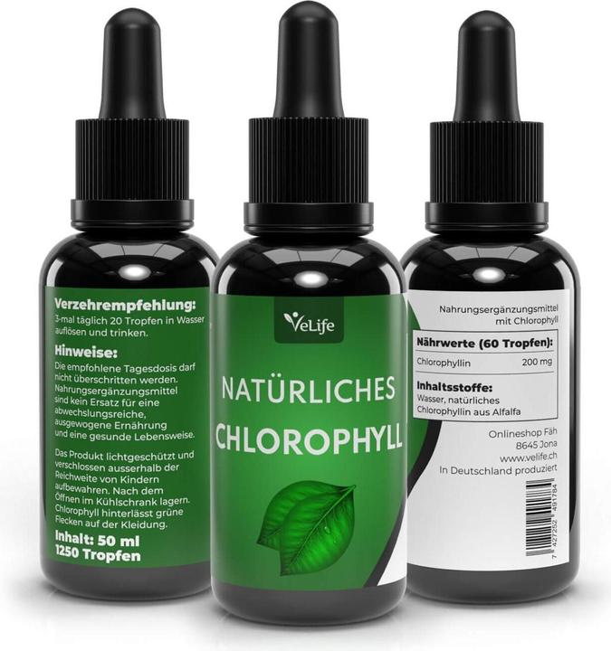 Image du produit VeLife Chlorophyll Tropfen (1 pièce(s), Gouttes, 128 g)