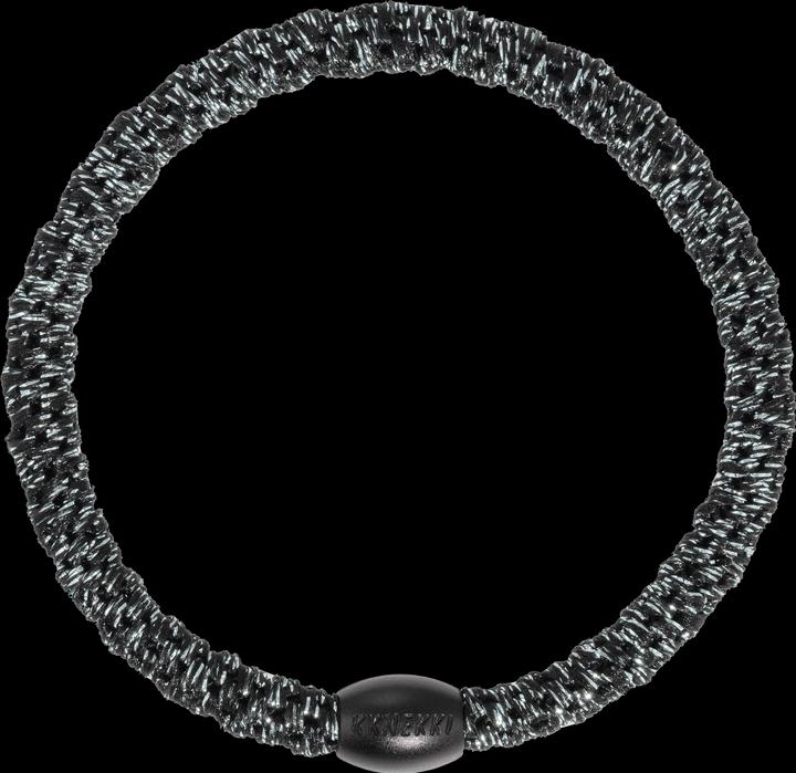 Actual product image Kknekki Hair tie Single Slim Dark Grey Glitter (Hair tie)