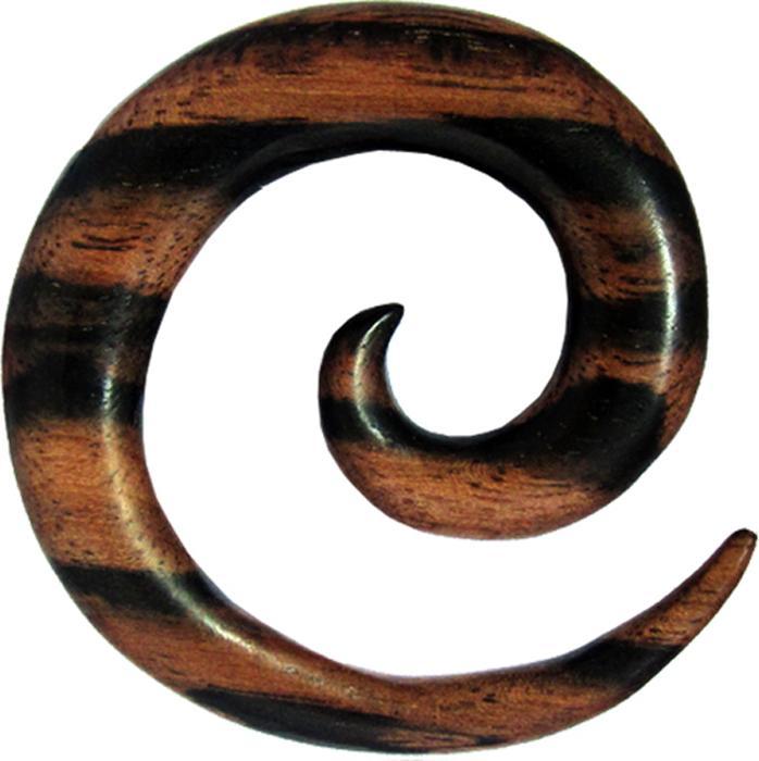 Immagine prodotto Star Piercing Spirale di espansione realizzata in legno di Arang bicolore (senza ottone, Organico)