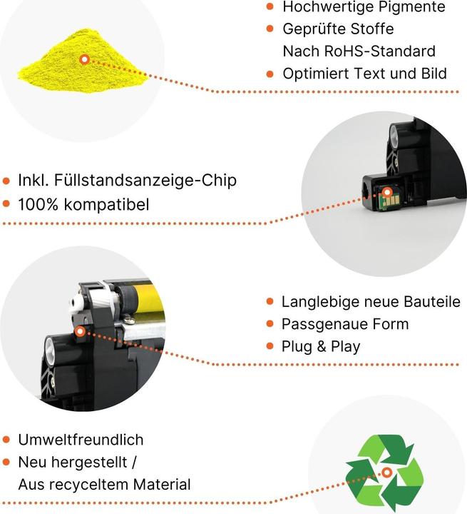 Actual product image Hermex Compatible HP Color LaserJet 1500L Colour Toner yellow (Y)