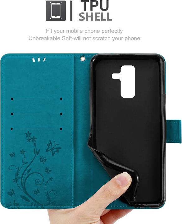 Productafbeelding Cadorabo Bloemen Boekomslag (Samsung Galaxy A6+)