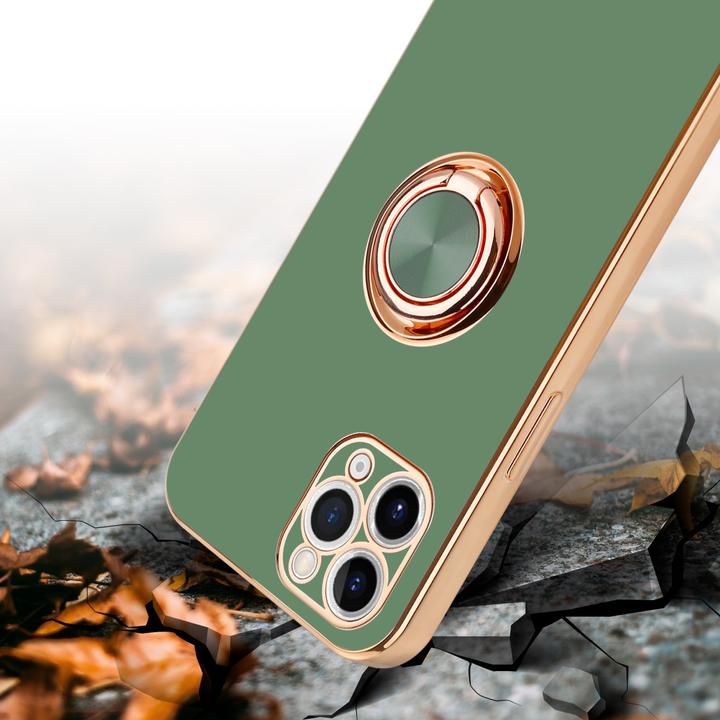 Produktbild Cadorabo Hülle für Apple iPhone 11 PRO MAX im TPU mit Kameraschutz und Ring LM089 Style (Apple iPhone 11 Pro Max)