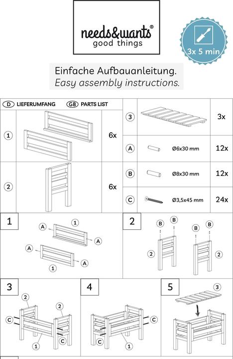 Immagine prodotto Needs&Wants Multi-Pflanzenständer "Placy2" mit 3 Kästen, Fichte (braun)
