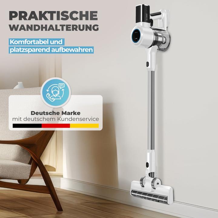 Produktbild KLAMER Akkustaubsauger, 420 Watt, 1 Akku und mit verschiedenen Aufsätzen