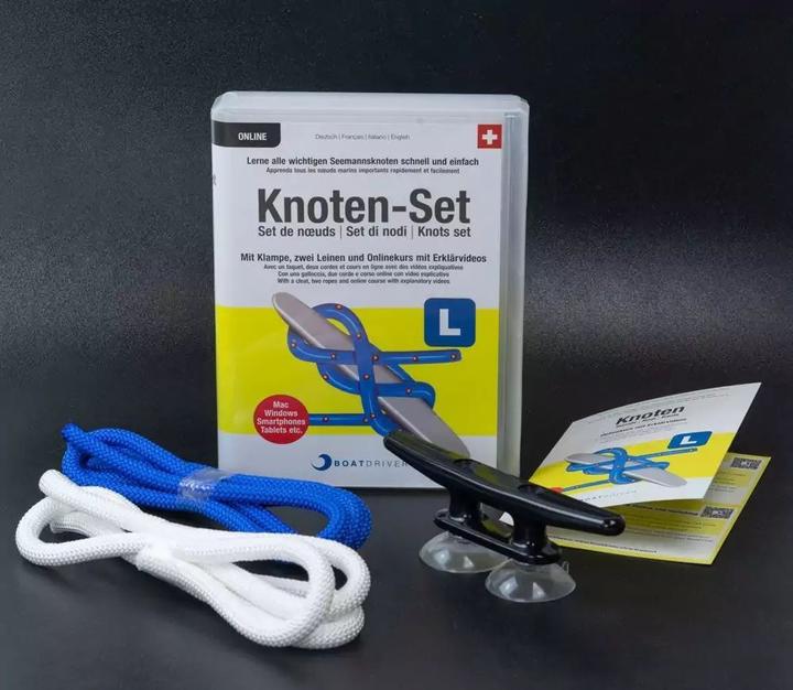 Actual product image Knoten-Set, mit Klampe, Leinen, Video