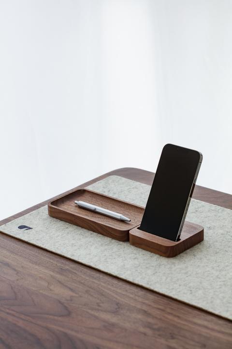 Immagine prodotto Oakywood Supporto per smartphone (OakyBlocks) - Supporto per telefono in legno - Noce -