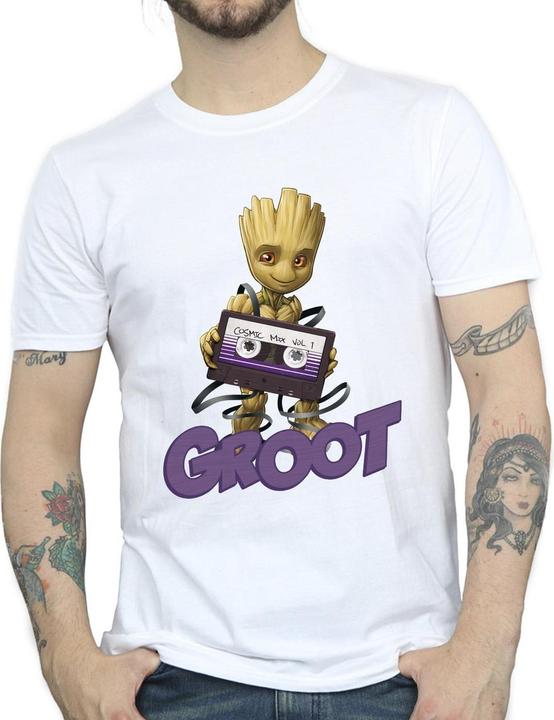 Actual product image Guardians of the Galaxy Mens Groot Casette T-Shirt (XXL)