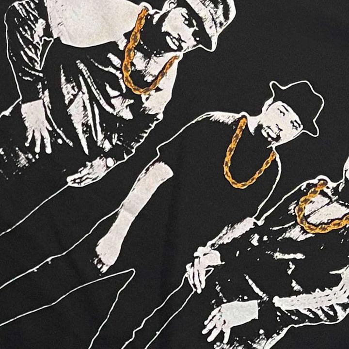 Immagine prodotto Run DMC Canotta fotografica con catene d'oro per adulti unisex (S)