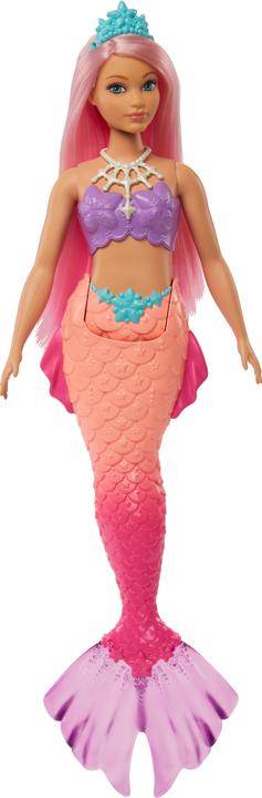 Image du produit Barbie Poupée sirène Dreamtopia (ronde, cheveux roses), jouets à partir de 3 ans