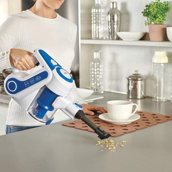 Actual product image Polti PBEU0116 FORZASPIRA SLIM SR90B Rechargeable 2-in-1 cordless electric vacuum, White/Blue