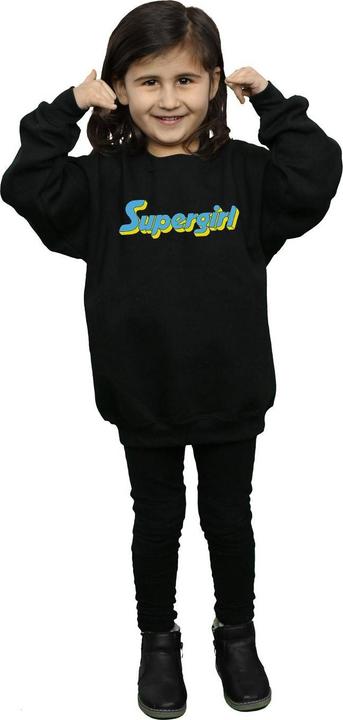 Actual product image Girls Supergirl Text Logo Sweatshirt (140, 146)