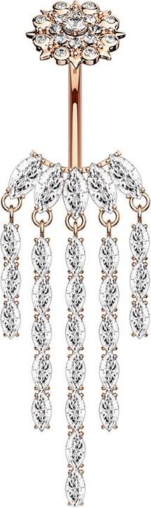Image du produit Star Piercing Banane femelle or rose lustre (Laiton, Acier chirurgical 316L)
