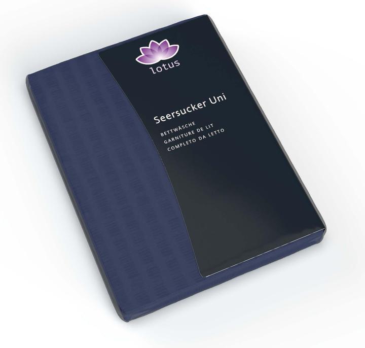 Image du produit Lotus Bettwaren Parure de lit en satin seersucker uni (Set de linge de lit, 240 x 240 cm)