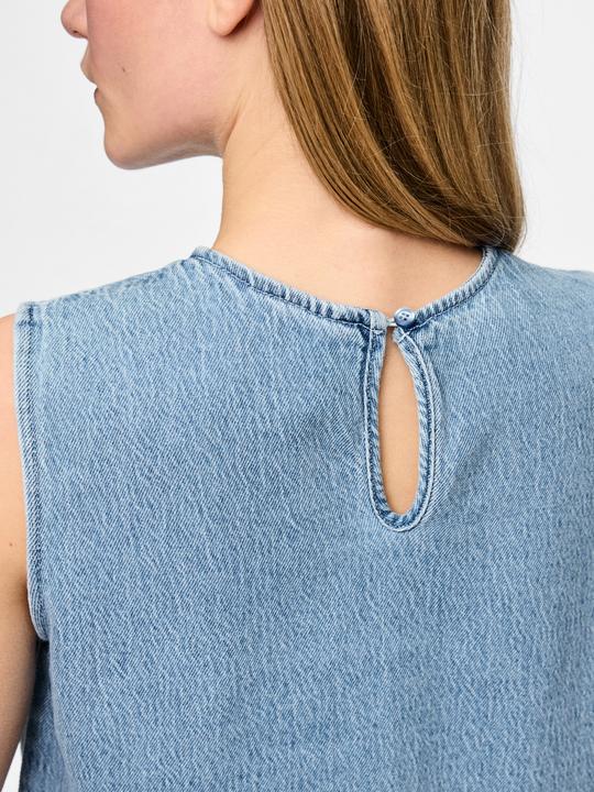Produktbild Pieces PCFLORA ÄRMELLOSES DENIM Oberteil (M)