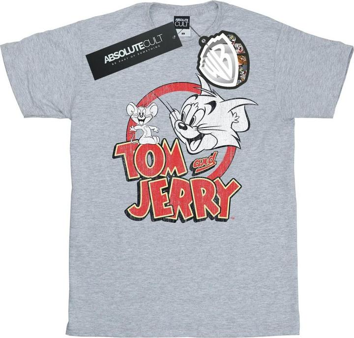 Immagine prodotto Tom & Jerry Distressed Logo Maglietta Ampia Donna (XL)