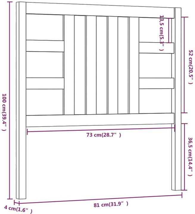 Actual product image VidaXL Lior (81 x 4 x 100 cm)