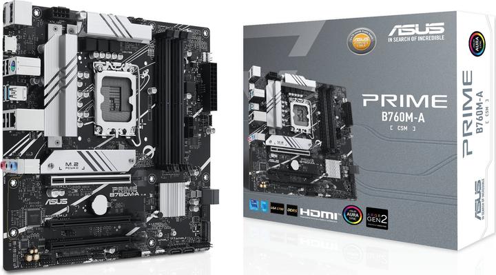 Produktbild ASUS Prime B760M-A-CSM (LGA 1700, Intel B760, mATX)