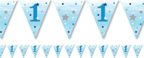 Produktbild Creative Party Girlande 1. Geburtstag Blauer Stern