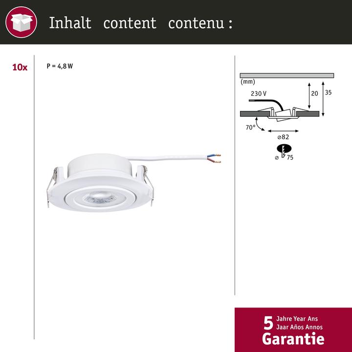Image du produit Paulmann Luminaires encastrés (450 lm)
