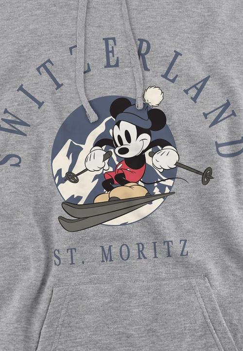 Actual product image Disney Mens Switzerland Mickey Mouse Hoodie (XXL)