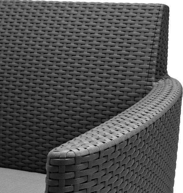 Productafbeelding Allibert Loungeset Salemo, Antraciet, 4 zitplaatsen