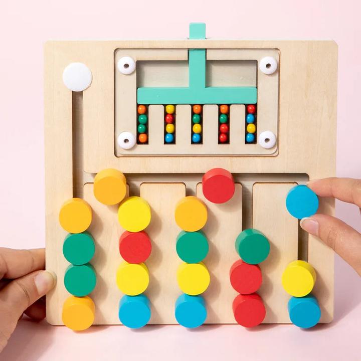 Actual product image Activity Board Wooden colour matching puzzles, logic game, thinking training enlightenment hand-eye coordination