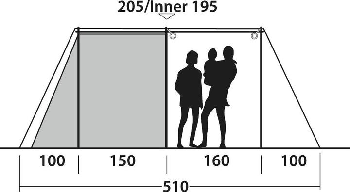 Actual product image Outwell Nevada 5 (Tunnel tent, 25.60 kg, 5 persons)