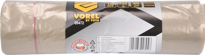 Produktbild MGA Vorel Abfallbeutel 10 240 Liter, professionelle Arbeitssäcke, ideal für Baurückstände wie Styropor (10 x, 240 l)