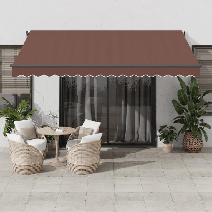 Produktbild VidaXL Markise Gelenkarmmarkise Sonnenmarkise Automatisch Braun 400x350cm (4 m)