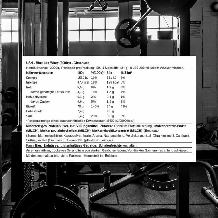 Actual product image USN Blue Lab 100% Whey Protein (Chocolate, 1 pcs., 2000 g)