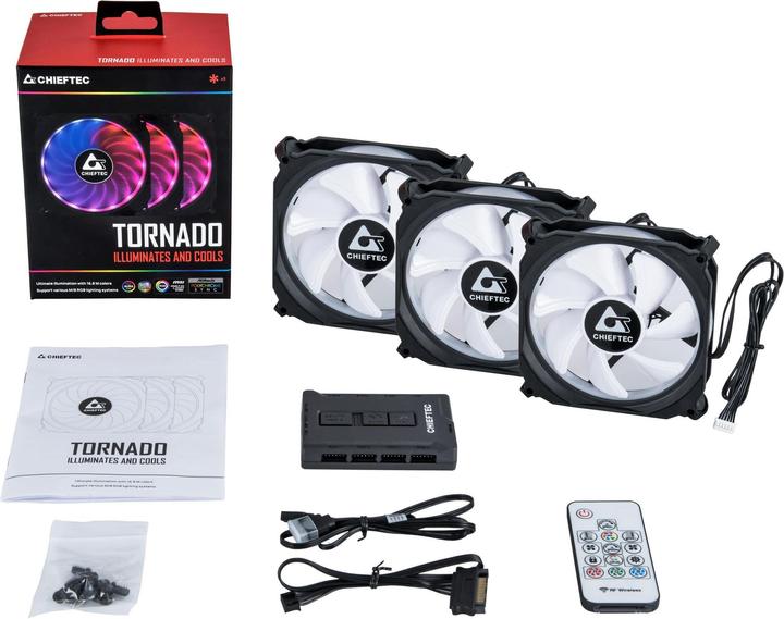 Actual product image Chieftec CF-3012-RGB (120 mm, 3 x)