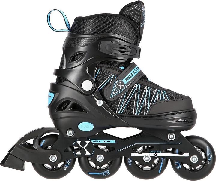 Produktbild Nils Rollschuhe/Hockey-Skates NH11912 schwarz-blau - PU80 mm/82A (L 39-42) (39)