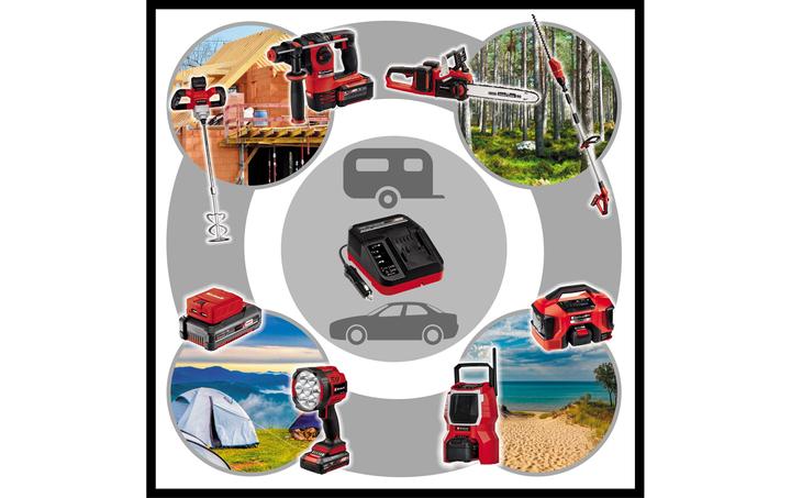 Immagine prodotto Einhell PXC Caricabatterie Potenza X-Car 3A (18 V)
