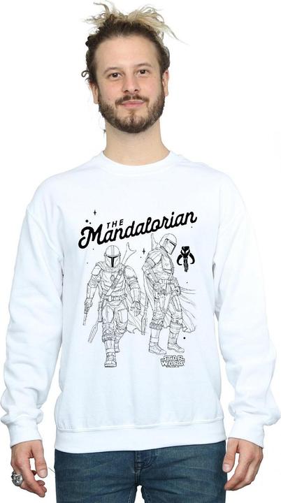 Actual product image Star Wars Mens The Mandalorian Hunter Profile Sweatshirt (XXL)