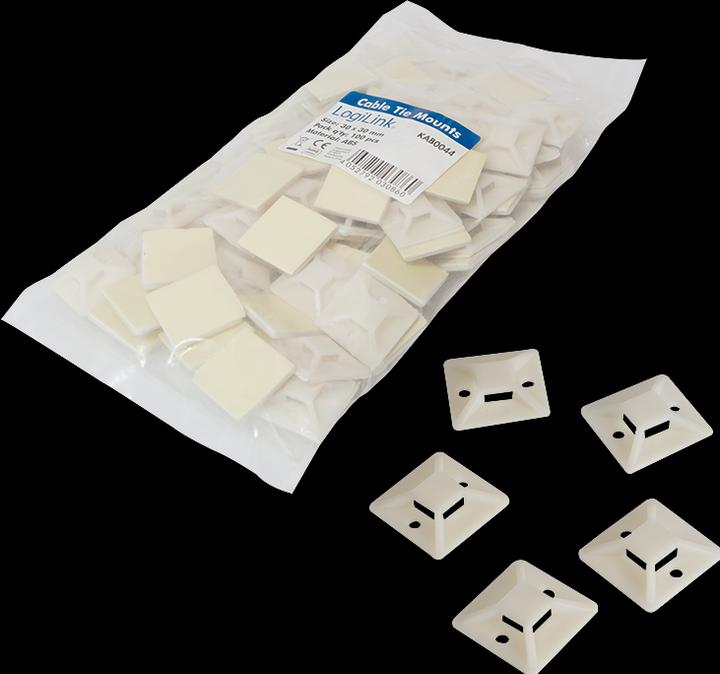 Produktbild LogiLink Kabelbinderhalterungen, selbstklebend, Kabelbinderaufnahme: (30 mm, 100 Stk.)