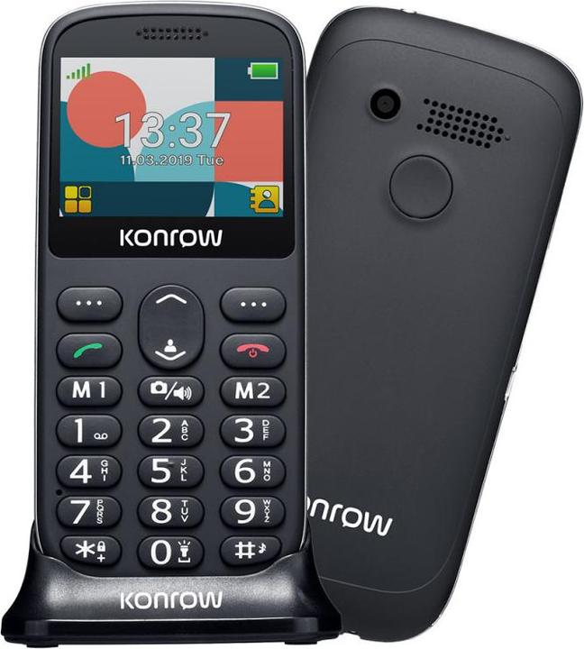 Image du produit Konrow Senior 231 (Écran 2.31" - Double Sim - Dock de charge Fourni) Noir