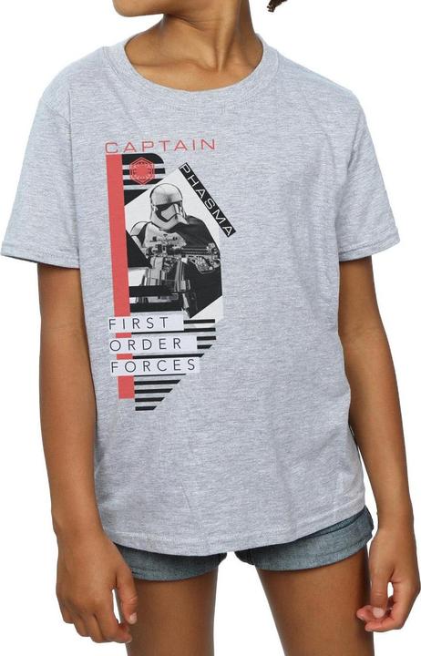 Actual product image Star Wars Girls The Last Jedi Captain Phasma Cotton T-Shirt (152, 158)