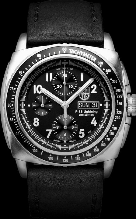 Actual product image Luminox P-38 Lightning Series (Analogue wristwatch, Chronograph, 44 mm)