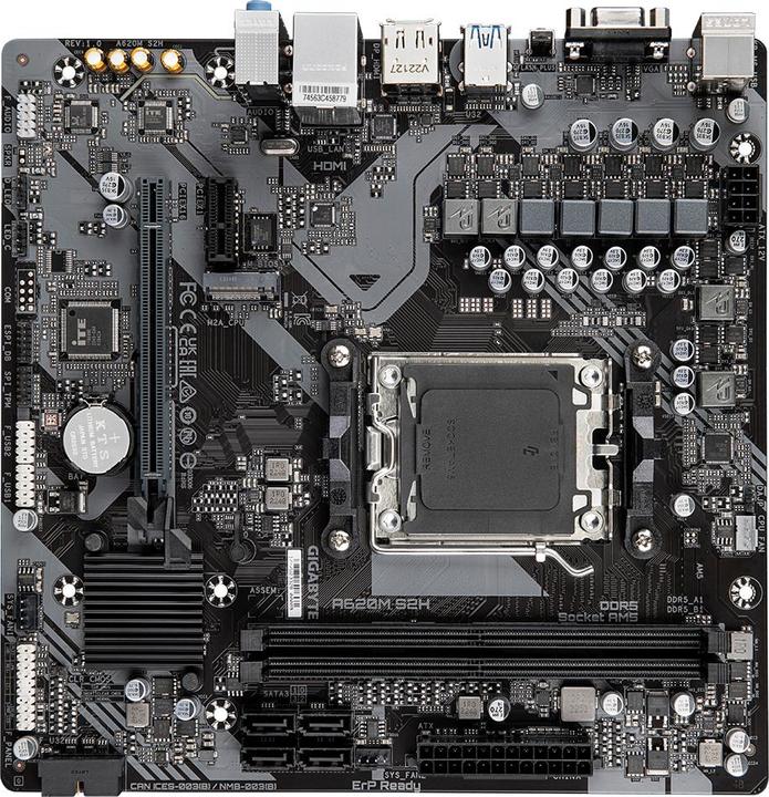 Immagine prodotto Gigabyte GA-A620M S2H (AM5) (D) (AM5, AMD SoC, mATX)