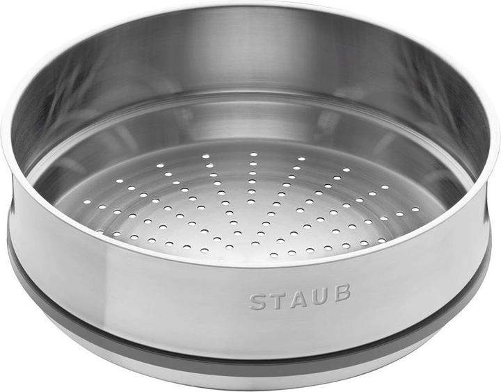 Produktbild Staub Cocotte mit Dämpfeinsatz (26 cm, Bräter + Schmortopf, Gusseisen, Emaille, Edelstahl)