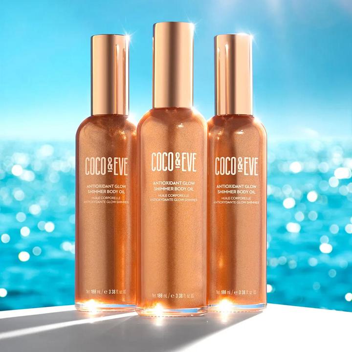 Actual product image Coco & Eve Antioxidant Glow Shimmer Body Oil (Body oil, 100 ml)