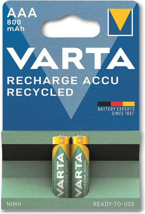 Immagine prodotto Varta Recharge Accu Recycled (2 pz., AAA, 800 mAh)