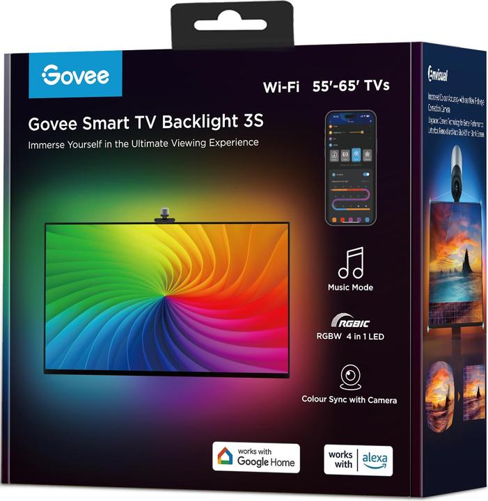 Produktbild Govee Envisual TV Backlight (Warmweiss, RGBIC, 360 cm, Indoor)