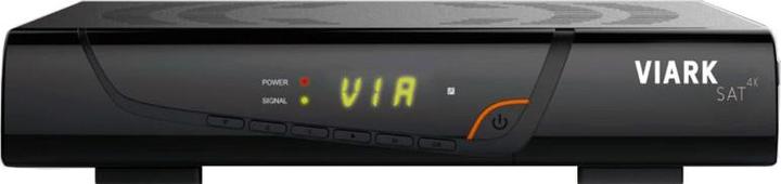 Actual product image Viark Sat 4K UHD H,265 2160p DVB-S2X Multistream Receiver LAN WLAN Black (0.26 GB, DVB-S2)