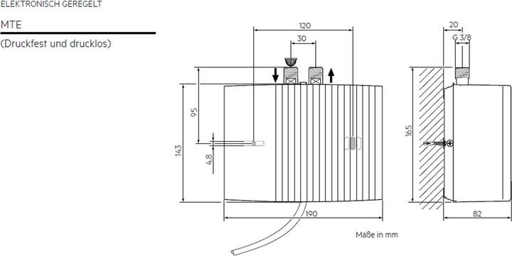 Produktbild AEG Haustechnik MTD 440 Klein-Durchlauferhitzer fürs Handwaschbecken Gäste-WC, 4,4 kW, Festanschluss 230V, drucklos