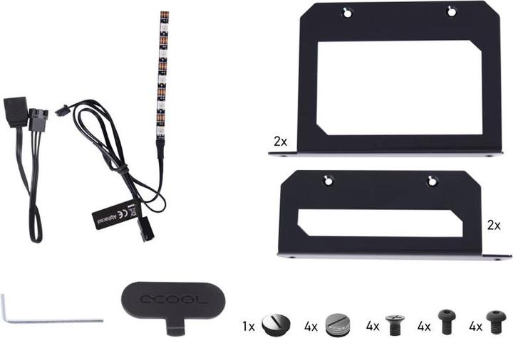 Image du produit Alphacool Réservoir de compensation Rise Flat Reservoir D5 avec pompe