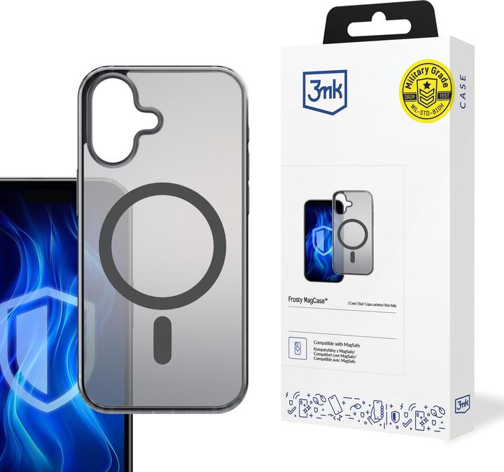 Actual product image 3MK Frosty MagCase iPhone 16 czarny/black (Apple iPhone 16)